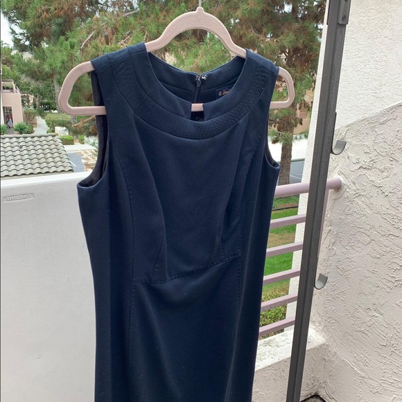Brooks Brothers Dark Navy Sleeveless Dress - Picture 2 of 8